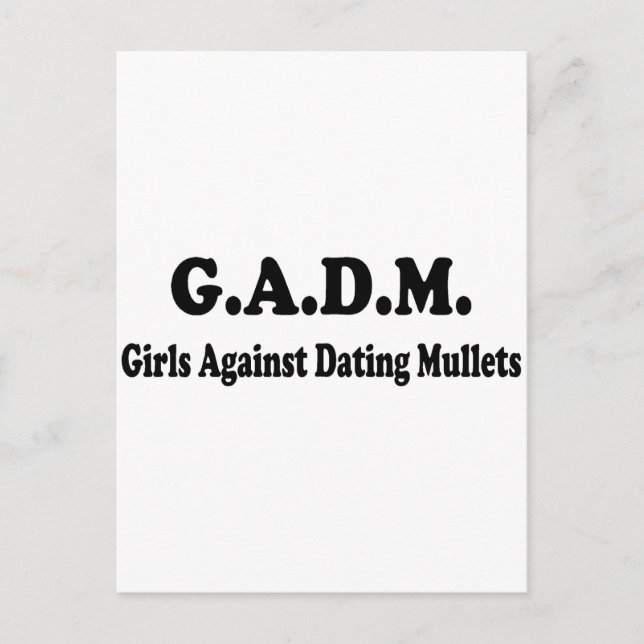 Postal Chicas de GADM contra las mascotas de citas (Anverso)
