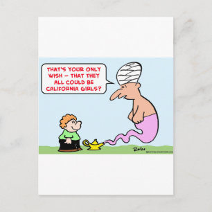 Postal chicas de genie wish california