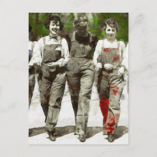 Postal Chicas de la época - Diversión, arte feminista