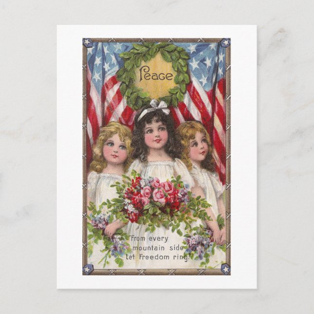 Postal Chicas de la Libertad Patriótica (Anverso)