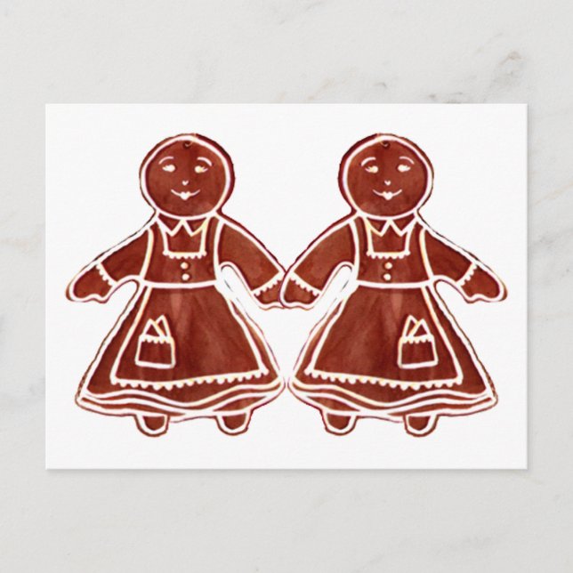 Postal Chicas de pan de jengibre del MUSEO Zazzle (Anverso)