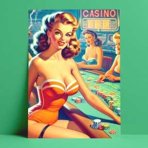 Postal Chicas de Retro Casino