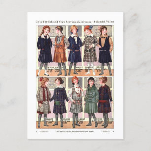 Postal Chicas del Montgomery Ward Catalog 1916