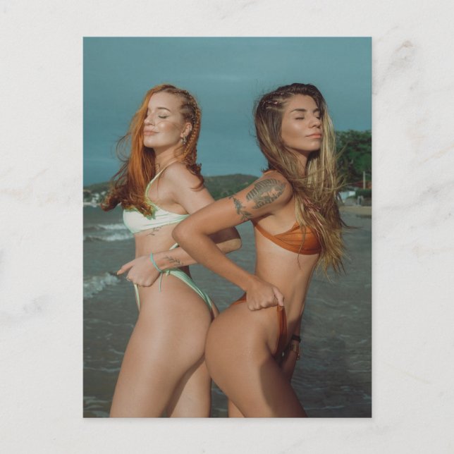 Postal Chicas en bikini en verano caliente (Anverso)
