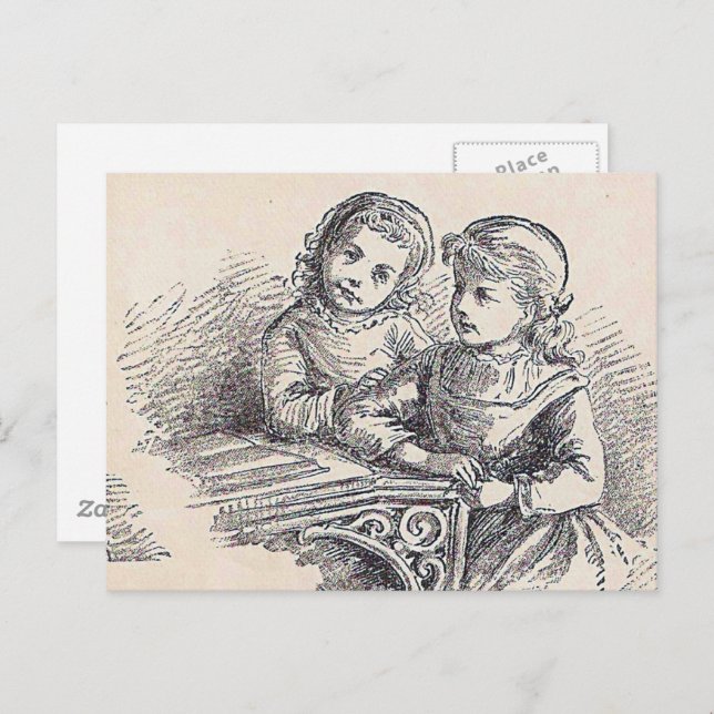 Postal Chicas en la portada "Fácil de leer" (Anverso / Reverso)