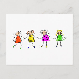 Postal Chicas felices