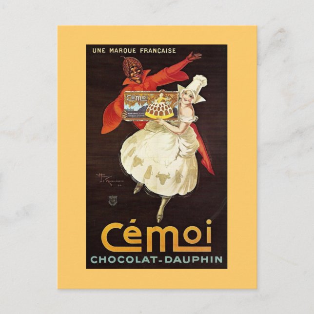 Postal Chicas franceses de Dauphin de chocolate1924 (Anverso)