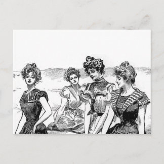 Postal Chicas Gibson en la playa