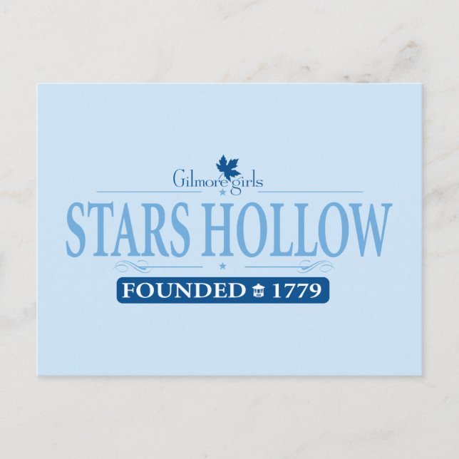 Postal Chicas Gilmore | Logotipo de Stars Hollow (Anverso)
