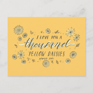 Postal Chicas Gilmore Mil Daisies Amarillos