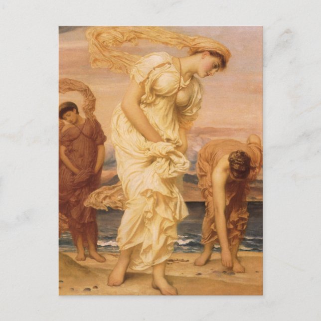 Postal Chicas Griegos Recogiendo Burbujas De Lord Leighto (Anverso)