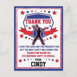 Postal Chicas guerreros de Ninja Gracias