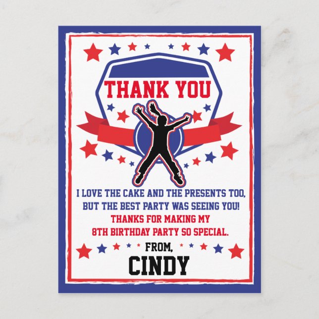 Postal Chicas guerreros de Ninja Gracias (Anverso)