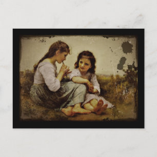 Postal Chicas irlandeses de penny Whistle