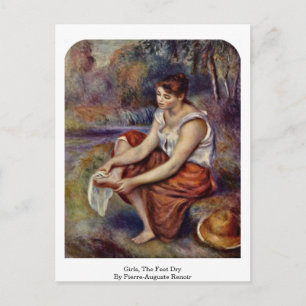 Postal Chicas, Los Pies Secados Por Pierre-Auguste Renoir