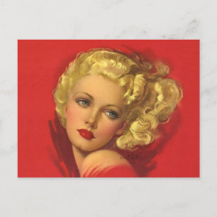 Postal CHICAS MALAS BOMBARETAS Pin-Ups Retro