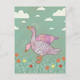 Postal Chicas ocas   Duo de ocas caprichosas del arte pop