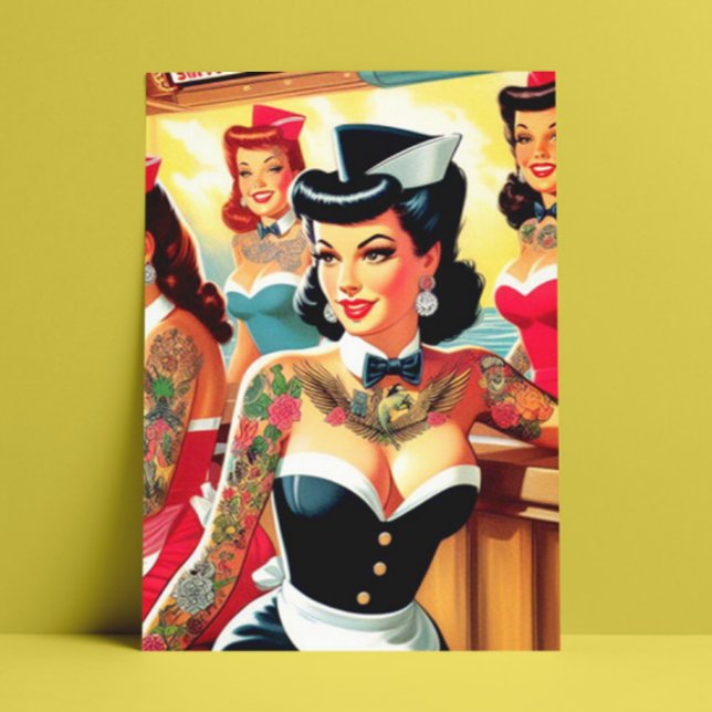 Postal Chicas Retro Uniforme (Subido por el creador)