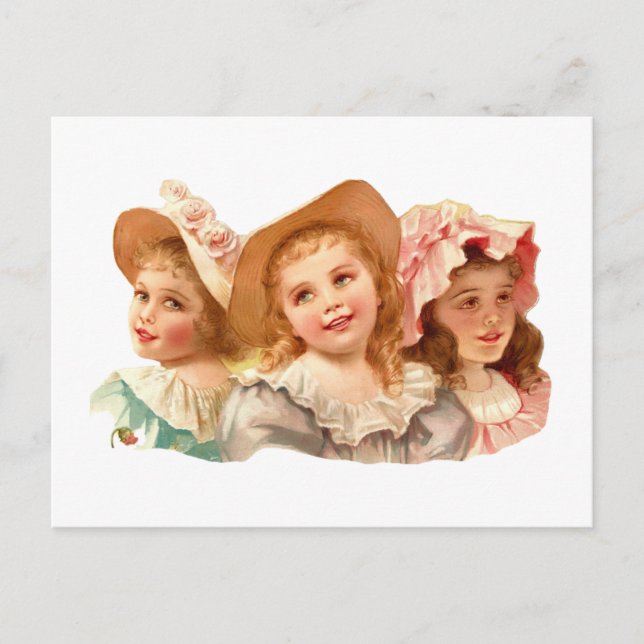 Postal Chicas Retro Vintage Lindas (Anverso)