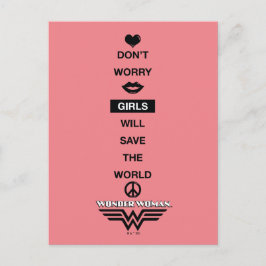 Postal Chicas Salvan La Gráfica De La Mujer Maravilla Del