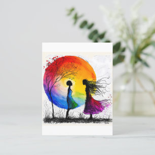 Postal chicas sol Inspiración belleza femenina amor desti