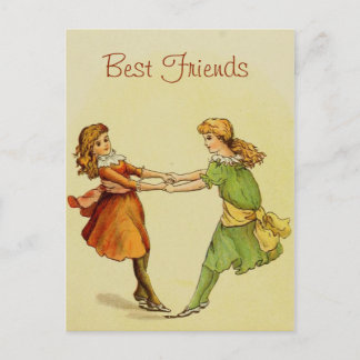 Postal Chicas Vintage Best Friends