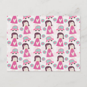 Postal Chicas yendo a lugares