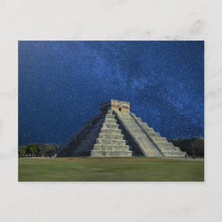Postal Chichen Itza, México, pirámide
