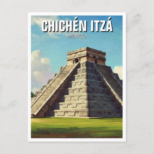 Postal Chichen Itza Mexico Travel Beach