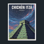 Postal Chichen Itza México Viajes Estrellas Nocturnas<br><div class="desc">Chichén Itzá, uno de los yacimientos arqueológicos mayas más icónicos y mejor conservados, es un testimonio del ingenio y la sofisticación de la civilización maya. Situado en la península de Yucatán, este sitio declarado Patrimonio de la Humanidad por la UNESCO y una de las Siete Maravillas del Mundo atrae millones...</div>