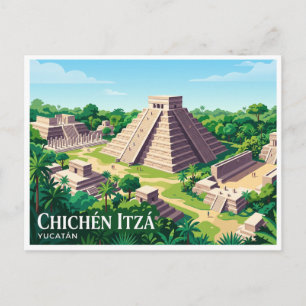 Postal Chichén Itzá Valladolid México