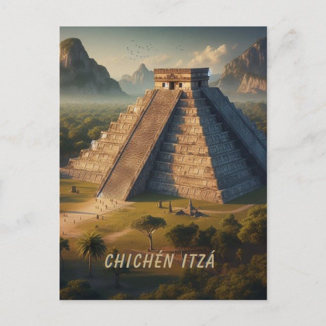 Postal Chichén Itzá Yucatán México Paisaje Viaje (Anverso)