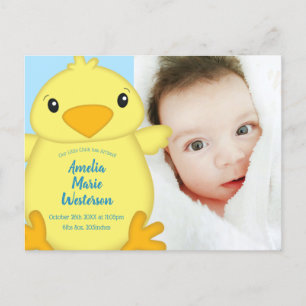 Postal Chick Baby Shower Blue
