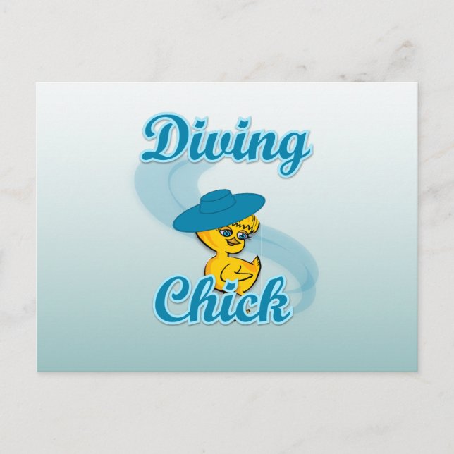 Postal Chick de buceo #3 (Anverso)