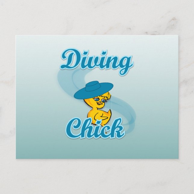 Postal Chick de buceo #3 (Anverso)
