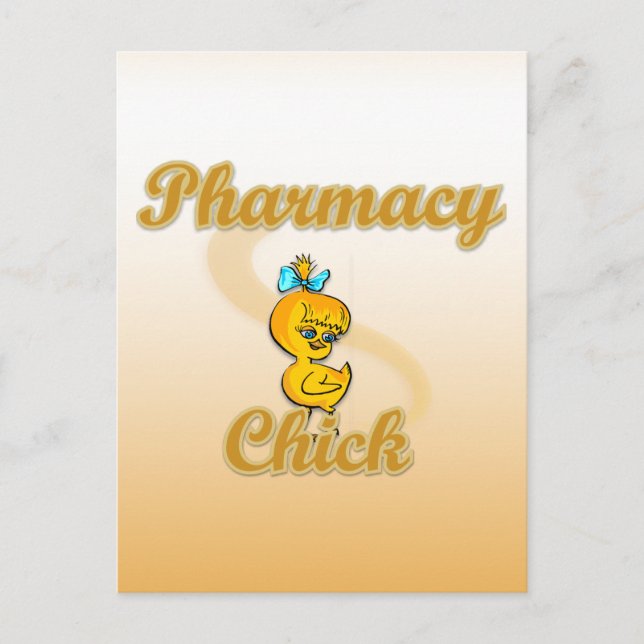 Postal Chick de farmacia (Anverso)