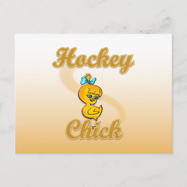 Postal Chick de hockey (Anverso)
