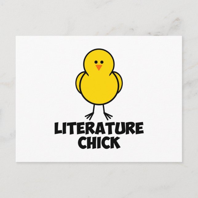 Postal Chick de literatura (Anverso)