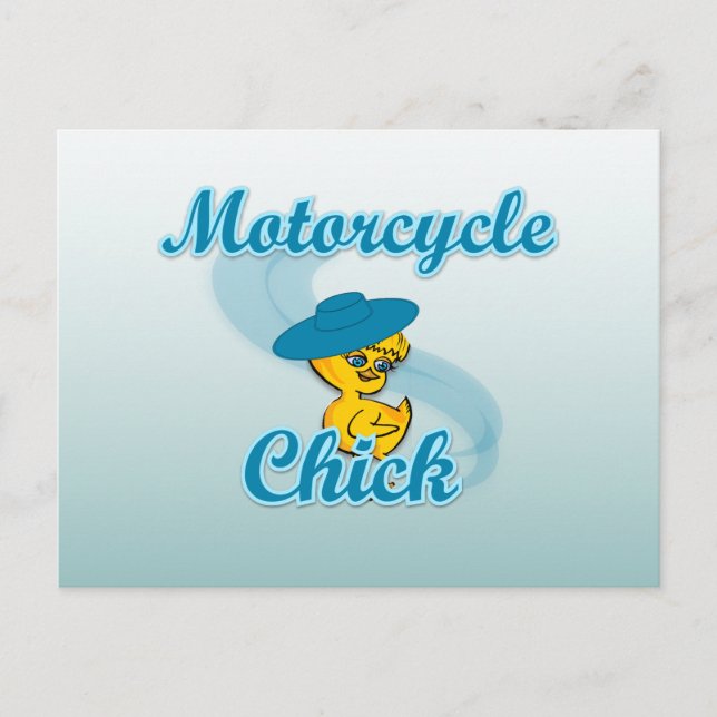 Postal Chick de motocicleta #3 (Anverso)