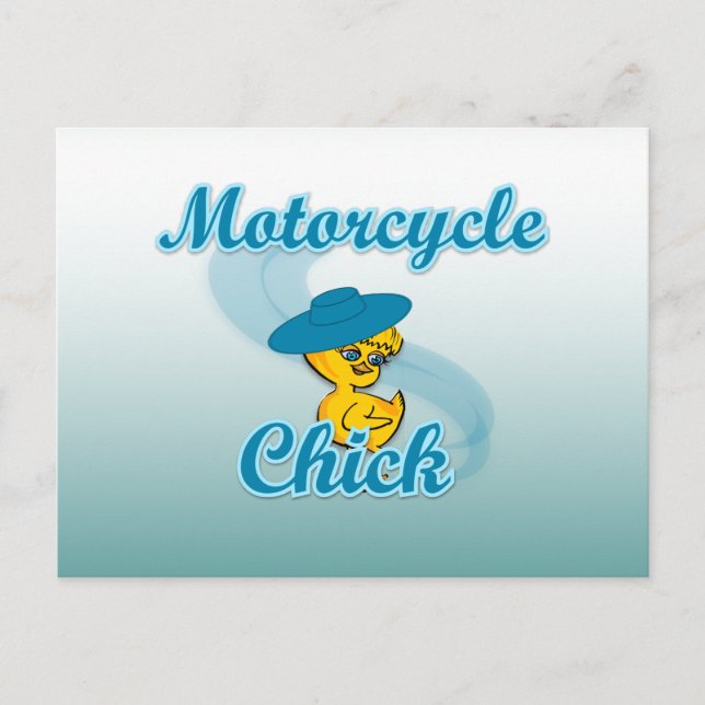 Postal Chick de motocicleta #3 (Anverso)