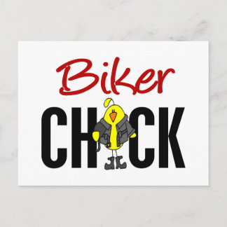 Postal Chick de motociclista