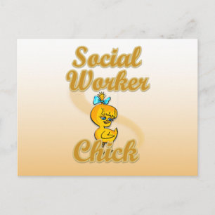 Postal Chick de trabajador social