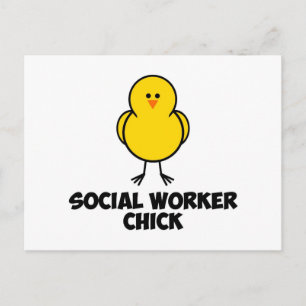 Postal Chick de trabajador social
