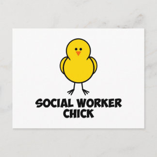 Postal Chick de trabajador social
