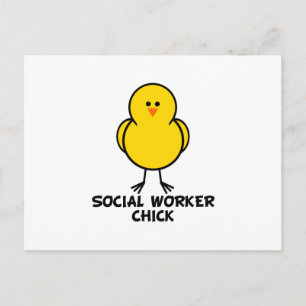 Postal Chick de trabajador social