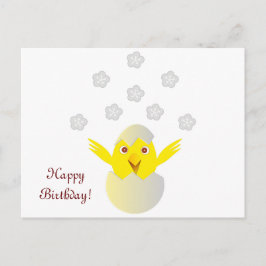 Postal Chick feliz en un huevo