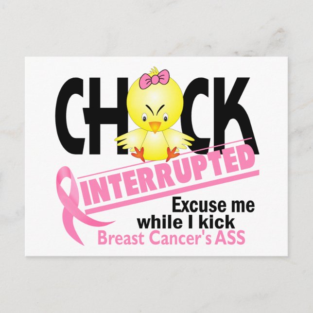 Postal Chick interrumpido 2 cáncer de mama (Anverso)
