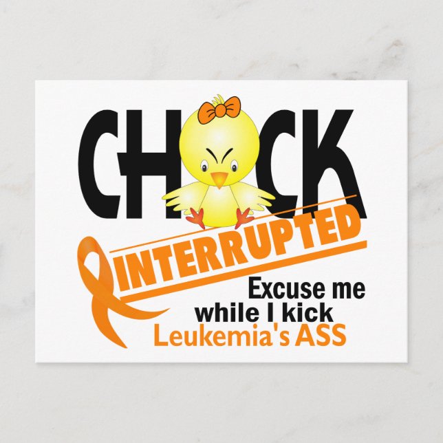 Postal Chick interrumpido 2 leucemia (Anverso)