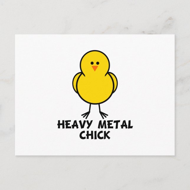 Postal Chick Metalizado pesado (Anverso)