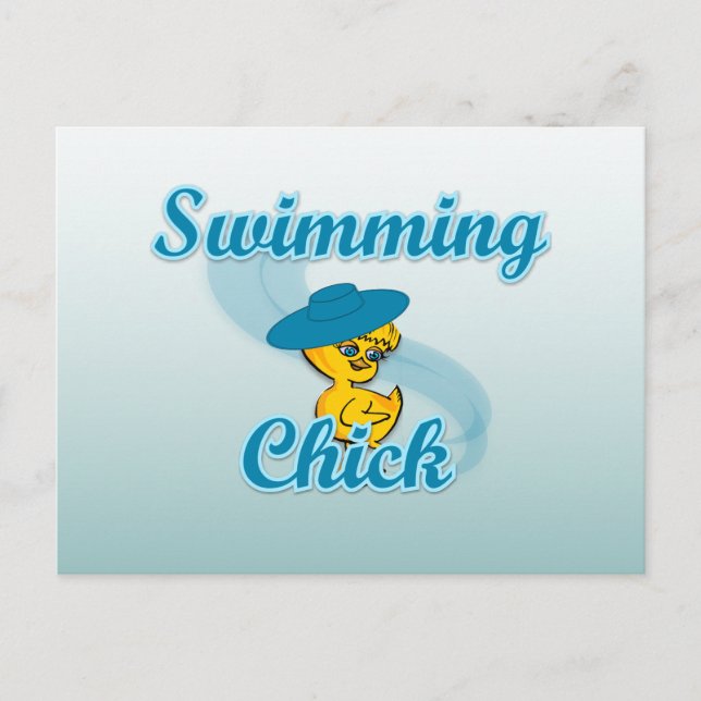Postal Chick Nadador #3 (Anverso)